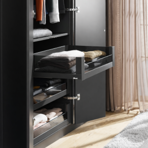 LEGRABOX FREE ALTO (C) NEGRO CARBON 500 MM 70 KG BLUMOTION INTERNO + VIDRIO PANDO
