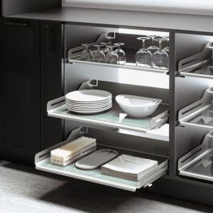 BANDEJA EXTRAIBLE EXTENDO LIBELL BLANCA 600 MM 30 KG