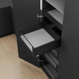 MYLEGRABOX PURE ALTO (C) EDICION ESPECIAL NEGRO CARBON CON TEXTURA 500 MM 70 KG BLUMOTION INTERNO + VIDRIO ALTO