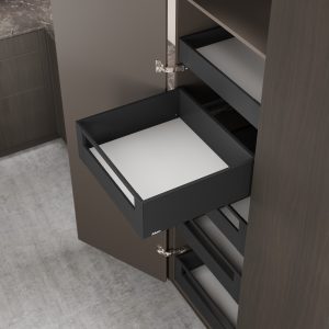 LEGRABOX PURE ALTO (C) NEGRO CARBON 500 MM 70 KG BLUMOTION INTERNO + GUARDACUERPO