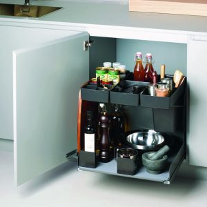 ORGANIZADOR EXTRAIBLE KITCHEN TOWER ANTRACITA 600 MM 25 KG