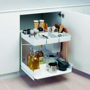 ORGANIZADOR EXTRAIBLE KITCHEN TOWER BLANCO 600 MM 25 KG