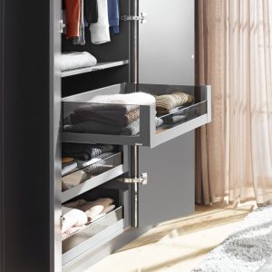 LEGRABOX FREE ALTO (C) GRIS ORION 500 MM 70 KG BLUMOTION INTERNO + VIDRIO PANDO