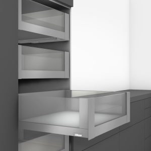 LEGRABOX FREE ALTO (C) GRIS ORION 500 MM 70 KG BLUMOTION INTERNO + VIDRIO ALTO